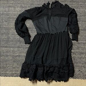 Stylish Black Textured Dress